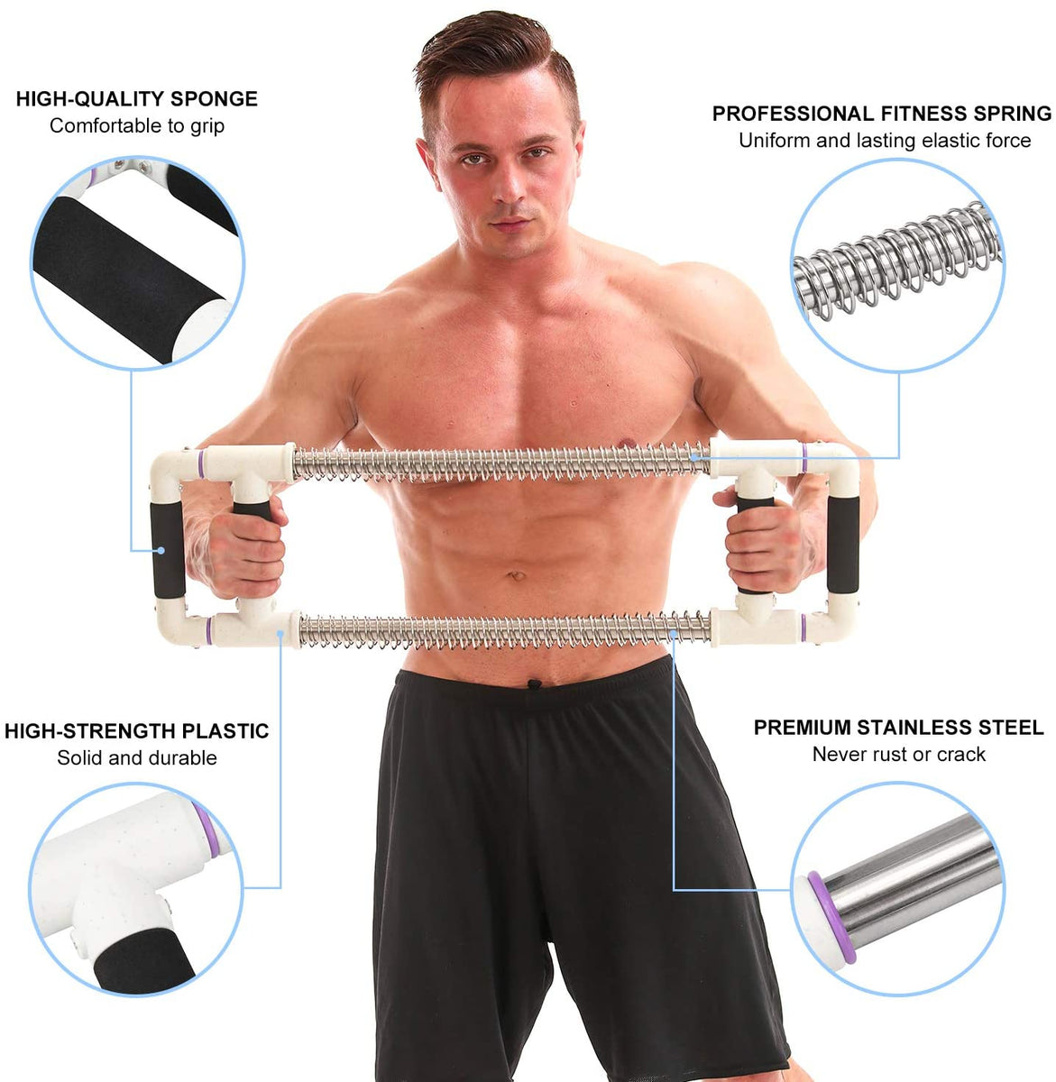 Push Down Bar Machine - Chest Expander at Home Workout Equipment