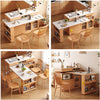 Sitered Stone Kitchen Island with 180 Degree Rotating Table