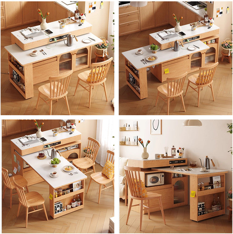 Full Rotating Kitchen Rotating Kitchen Island Table: Maximize Space with Versatile Design