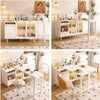 Expandable and Foldable Dining Table with Sideboard Cabinet