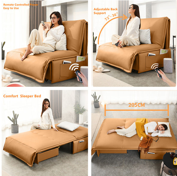 Remote Controlled Power Sleeper Sofa Bed