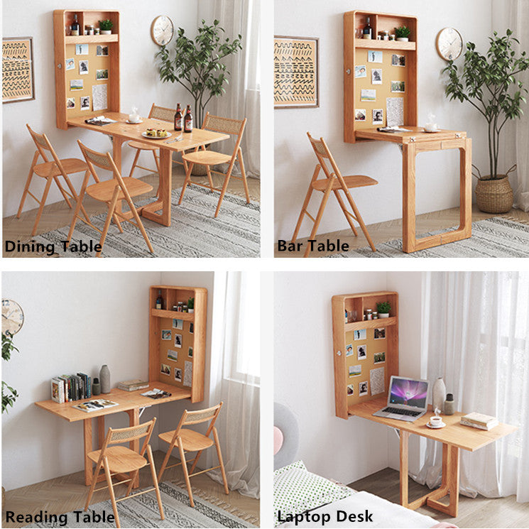 Foldable Study Table Small Folding Table And Chair Wall Mounted