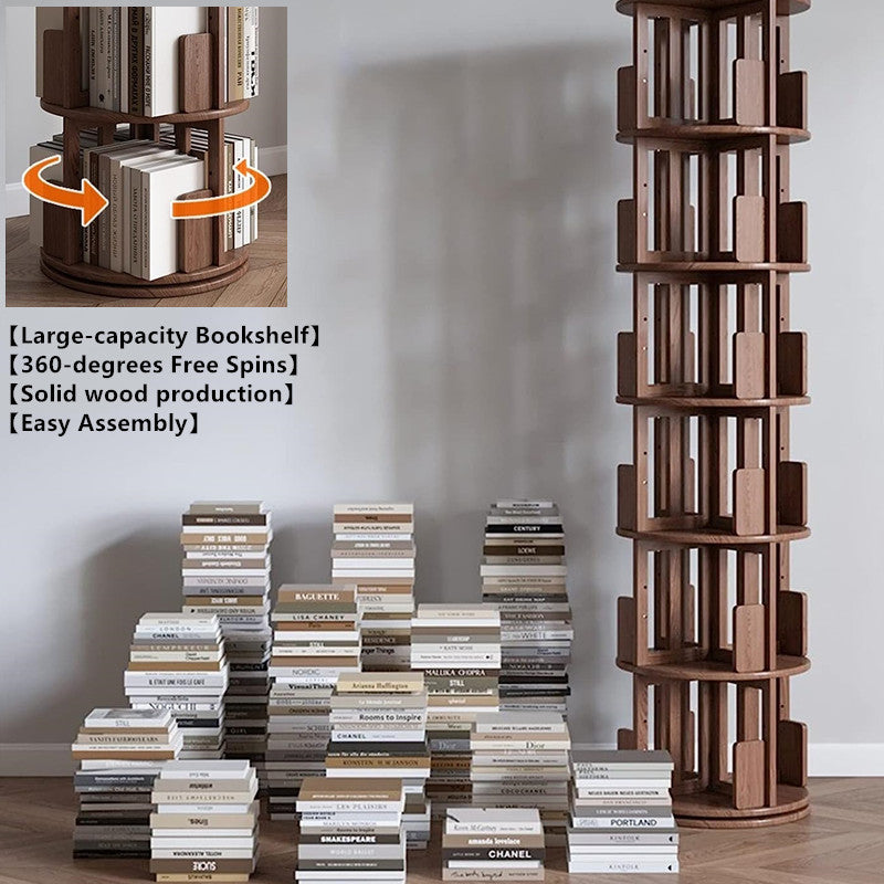 360° Rotating Solid Wood Bookshelf – SPS FURNTIURE