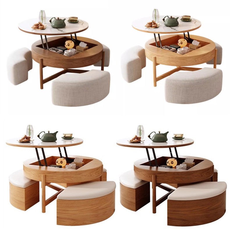 Lift Top Round Coffee Table With Storage
