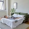 Upholstered Corduroy Sleeper Sofa Bed