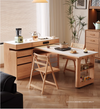 Rotating Island Table with Chair Storage and Sideboard Cabinet