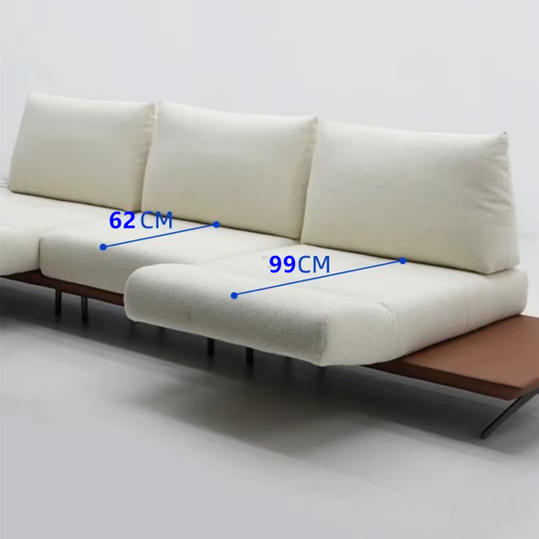 Modern Modular Island Rotating Sofa with Adjustable Armrest and Back Cushion