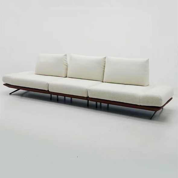 Modern Modular Island Rotating Sofa with Adjustable Armrest and Back Cushion