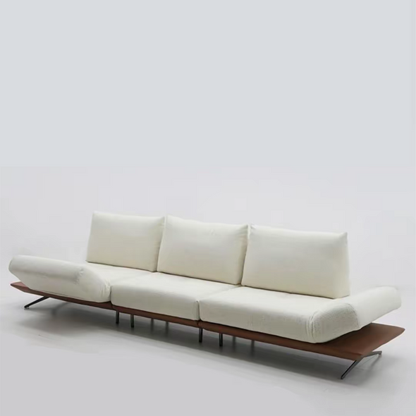 Modern Modular Island Rotating Sofa with Adjustable Armrest and Back Cushion