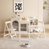 Folding and Expandable Multifunction Dining Table with Hidden Storage Design Cabinet