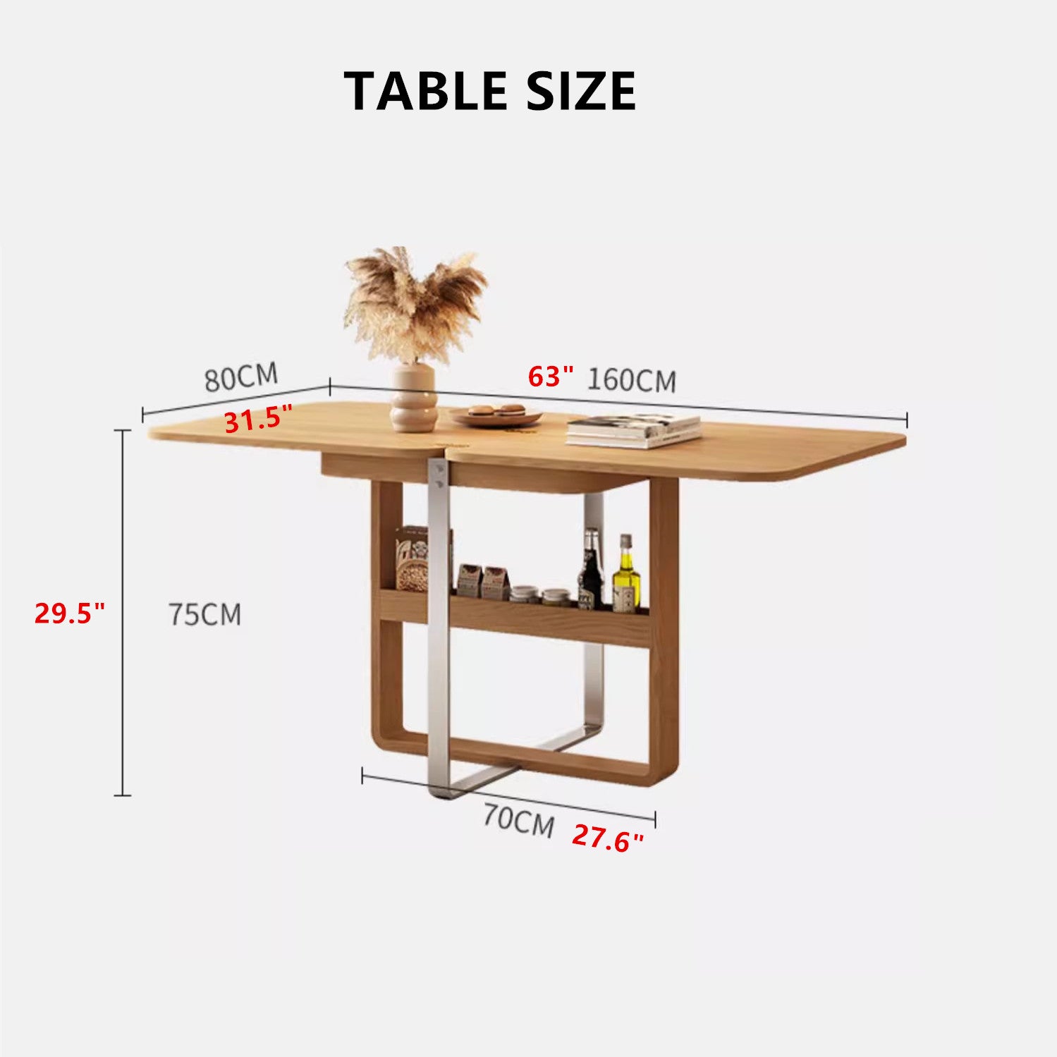 Extendable Tabletop Solid Wood Dining Table – SPS FURNTIURE