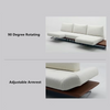 Modern Modular Island Rotating Sofa with Adjustable Armrest and Back Cushion