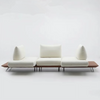 Modern Modular Island Rotating Sofa with Adjustable Armrest and Back Cushion