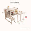 Folding and Expandable Multifunction Dining Table with Hidden Storage Design Cabinet