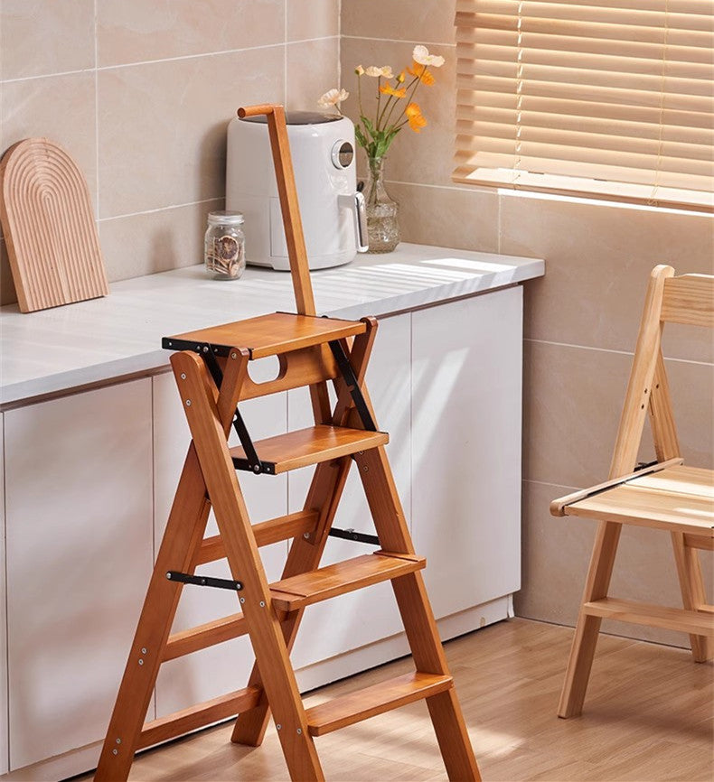 Step Based Chair Multifunction Solid Wood Foldable Step Chair with Armrests – SPS FURNTIURE