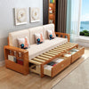 Modern Full Size Sleeper Sofa with Detachable Mattress and Storage Underneath