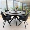 Rotating Extendable Ceramic Top Round Dining Table