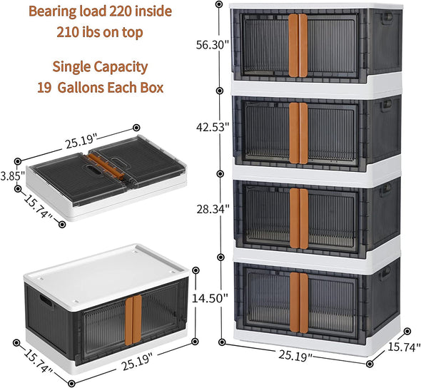 Collapsible Storage Bins-White