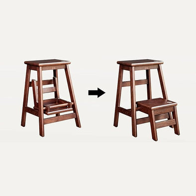 2-Step Wood Step Stool With 300lb. Load Capacity