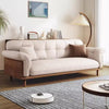 Japandi Style  Upholstered Cotton Linen Sofa