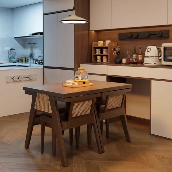 Space Saver Solid Wood Table with 2 Chairs Set