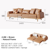 Japandi Minimalism Solid Wood Sofa Bed