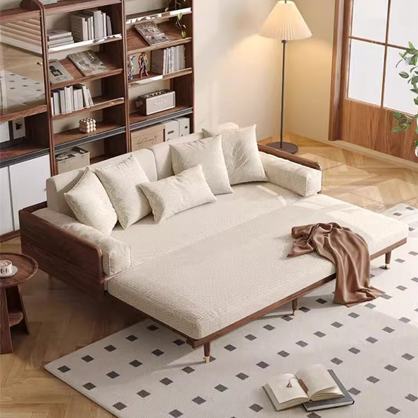 New and Upgrade SERENIT Solid Wood Frame Sofa Bed