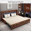 Solid Wood Frame Pull Out Sleeper Sofa Bed with Underneath Storage