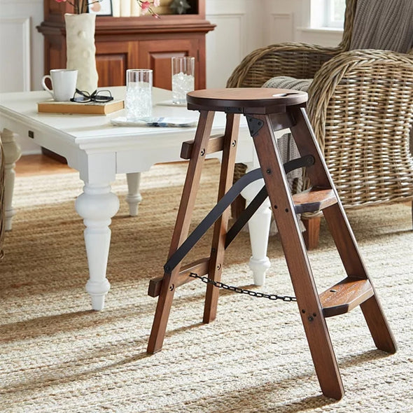 Heavy Load Solid Wood Step Stool For Adults