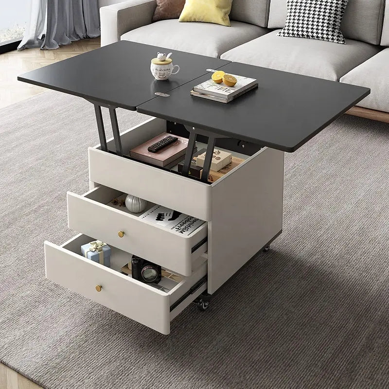 Multifunction Modern Liftable and Expandable Coffee Table with Storage ...