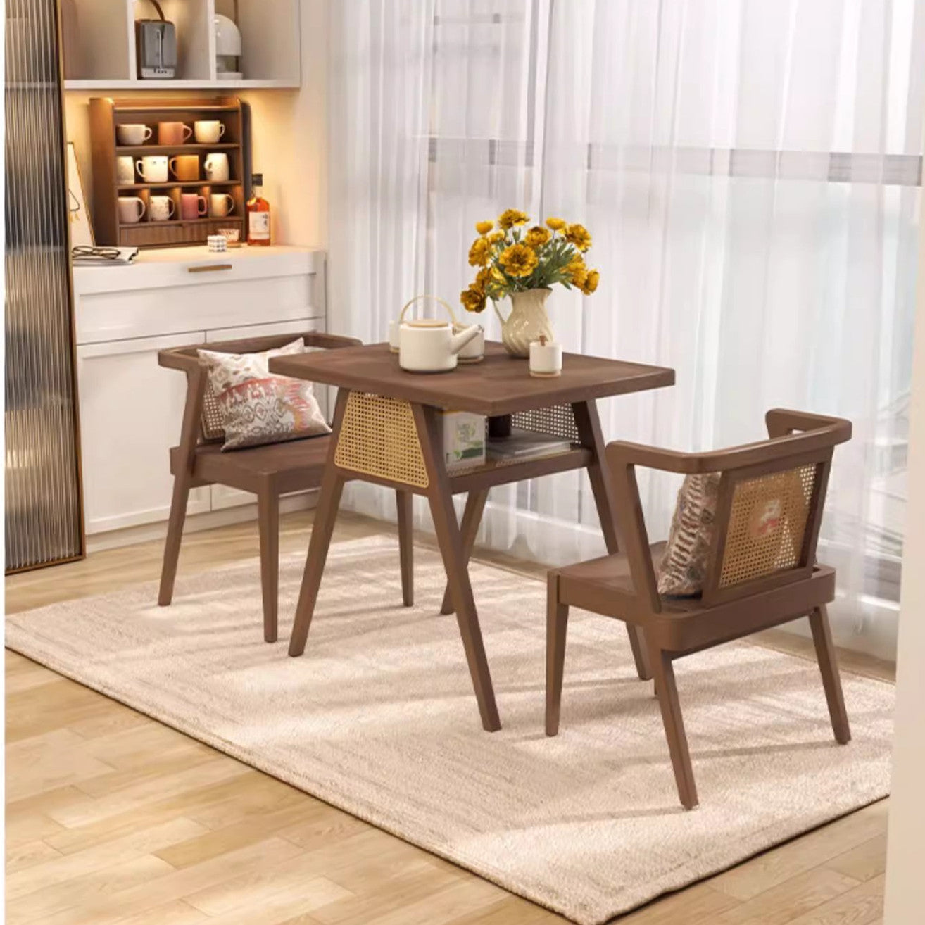 Space Saver Solid Wood Table with 2 Chairs Set – SPS FURNTIURE
