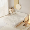 Berber Fleece Solid Wood Sofa Bed With Underneath Storage