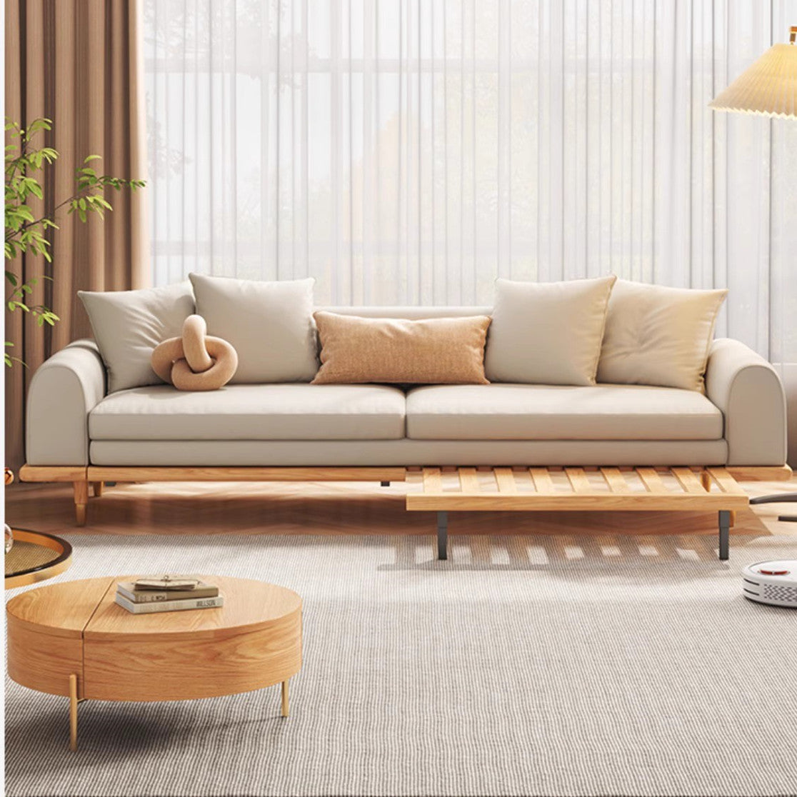 Japandi Minimalism Solid Wood Sofa Bed – SPS FURNTIURE