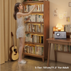 Solid Wood  Bookcase with Tempered Glass Flip-Up Doors