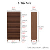 Solid Wood  Bookcase with Tempered Glass Flip-Up Doors