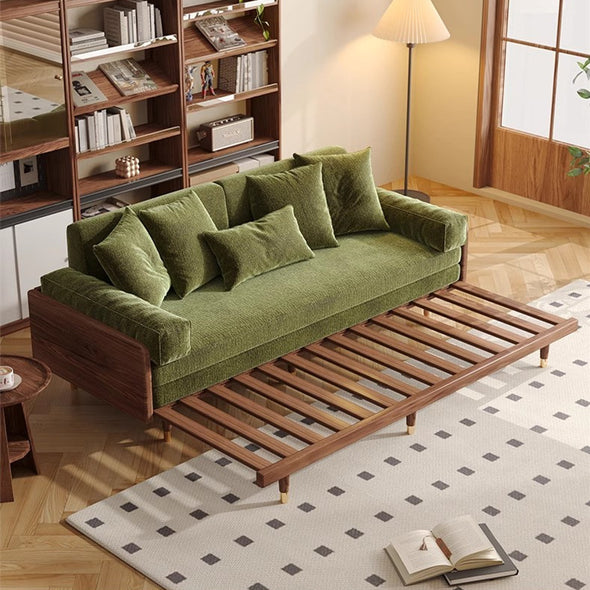 New and Upgrade SERENIT Solid Wood Frame Sofa Bed