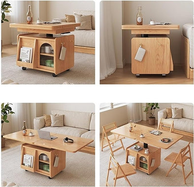Movable and Liftable Coffee Table