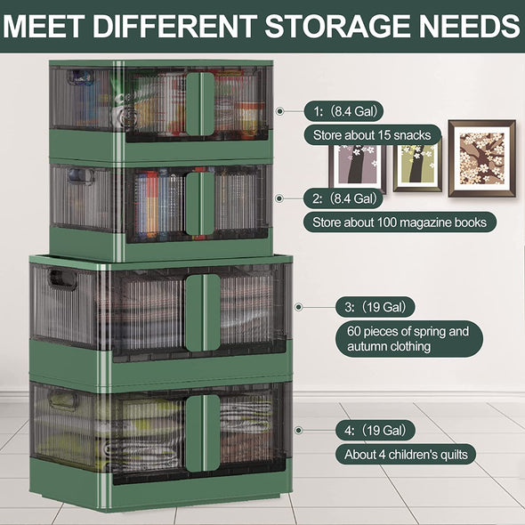 Collapsible Storage Bins-Green