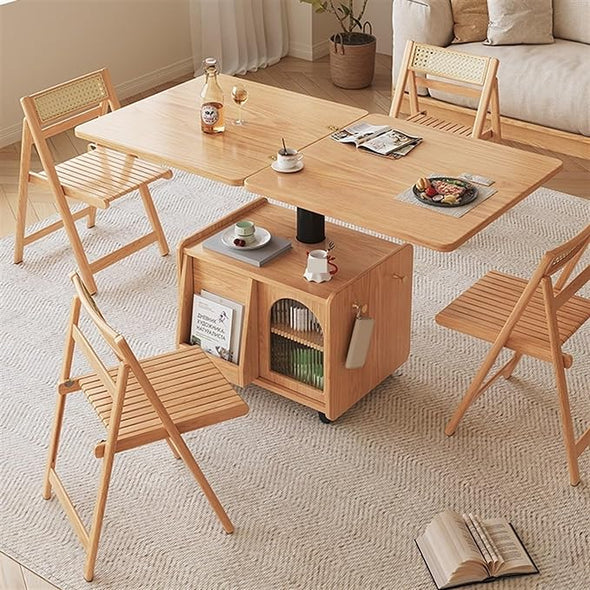 Movable and Liftable Coffee Table