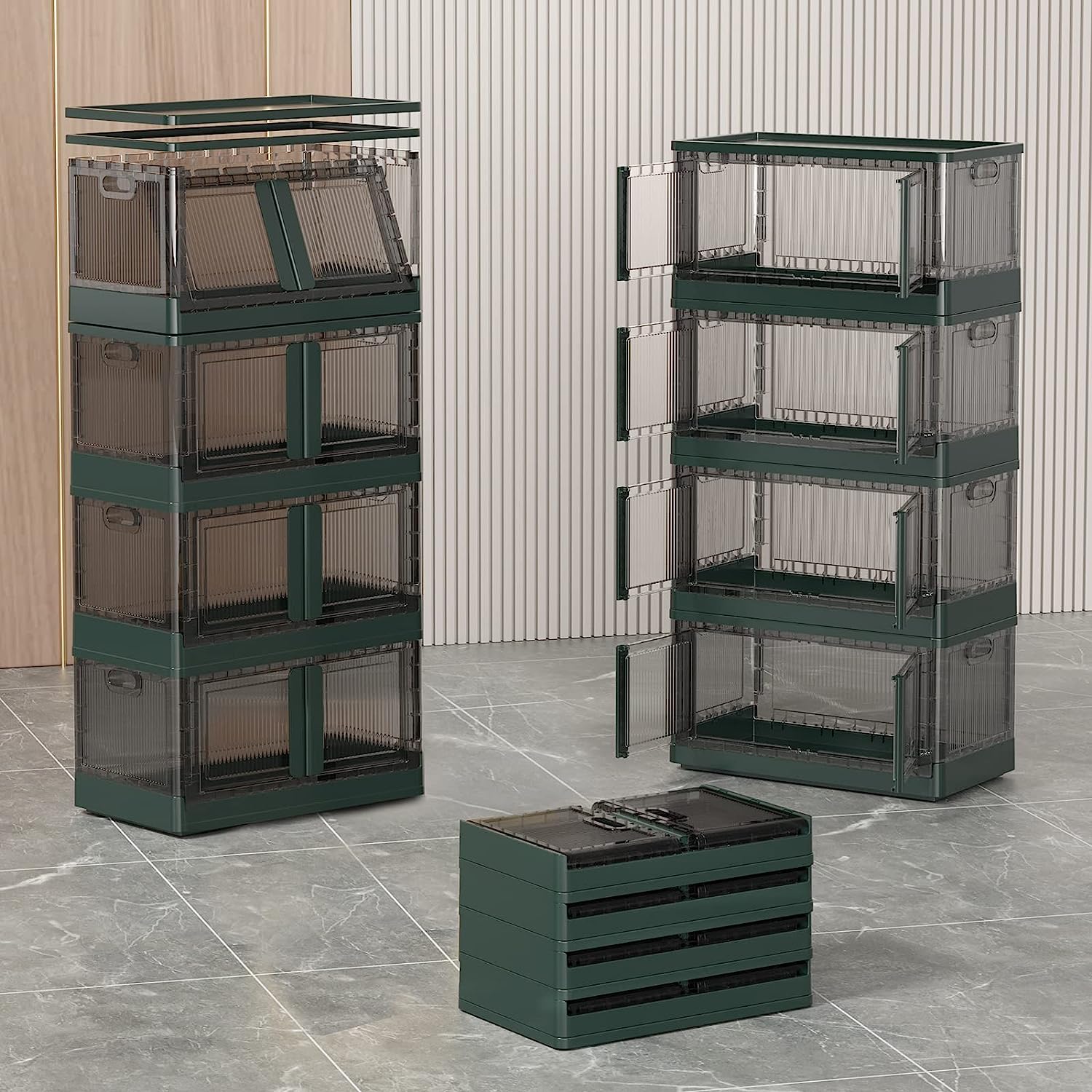 Collapsing Library Storage Collapsible Storage Bins with Lids and Doors – SPS FURNTIURE
