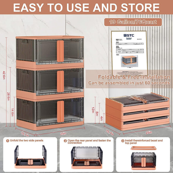 Collapsible Storage Bins-Orange
