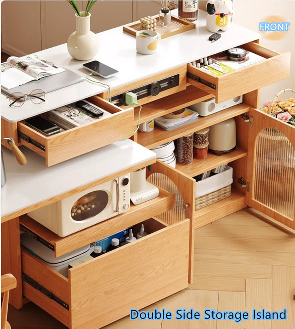 Sitered Sintered Stone Kitchen Island with 180 Degree Rotating Table – SPS ...