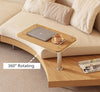 Japandi Solid Wood Curved Sofa