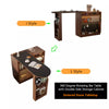 360° Solid Wood  Rotating Bar Table with Double Side Storage Cabinet