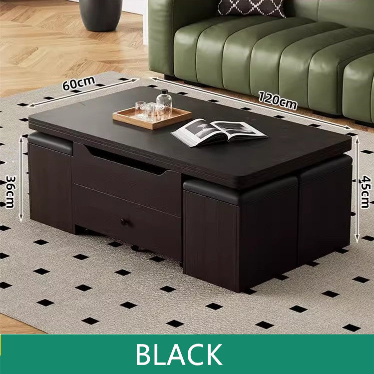 Multifunctional Lift Top Coffee Table With 4 Storage Stools – SPS FURNTIURE