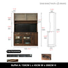 North American Walnut Wood Sideboard Cabinet