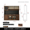 North American Walnut Wood Sideboard Cabinet