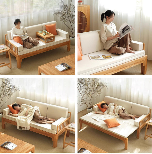 Multifunction Solid Wood Arhat Sofa Bed