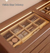 Light Luxury Extendable Vanity Table with 8-Drawer Accent Chest