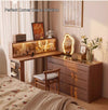 Light Luxury Extendable Vanity Table with 8-Drawer Accent Chest
